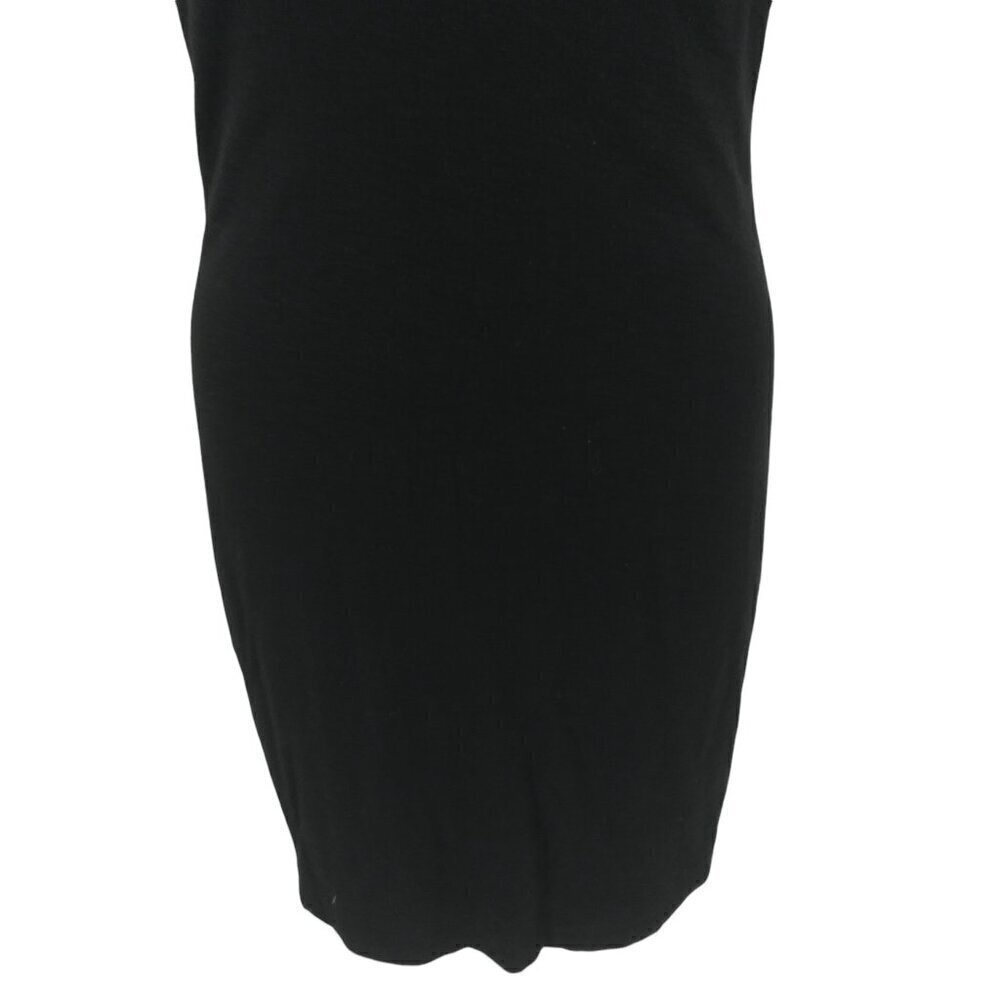 Standard James Perse Black Knit Sleeveless Deep V Neck Dress Size 3 L Knee - Picture 11 of 11